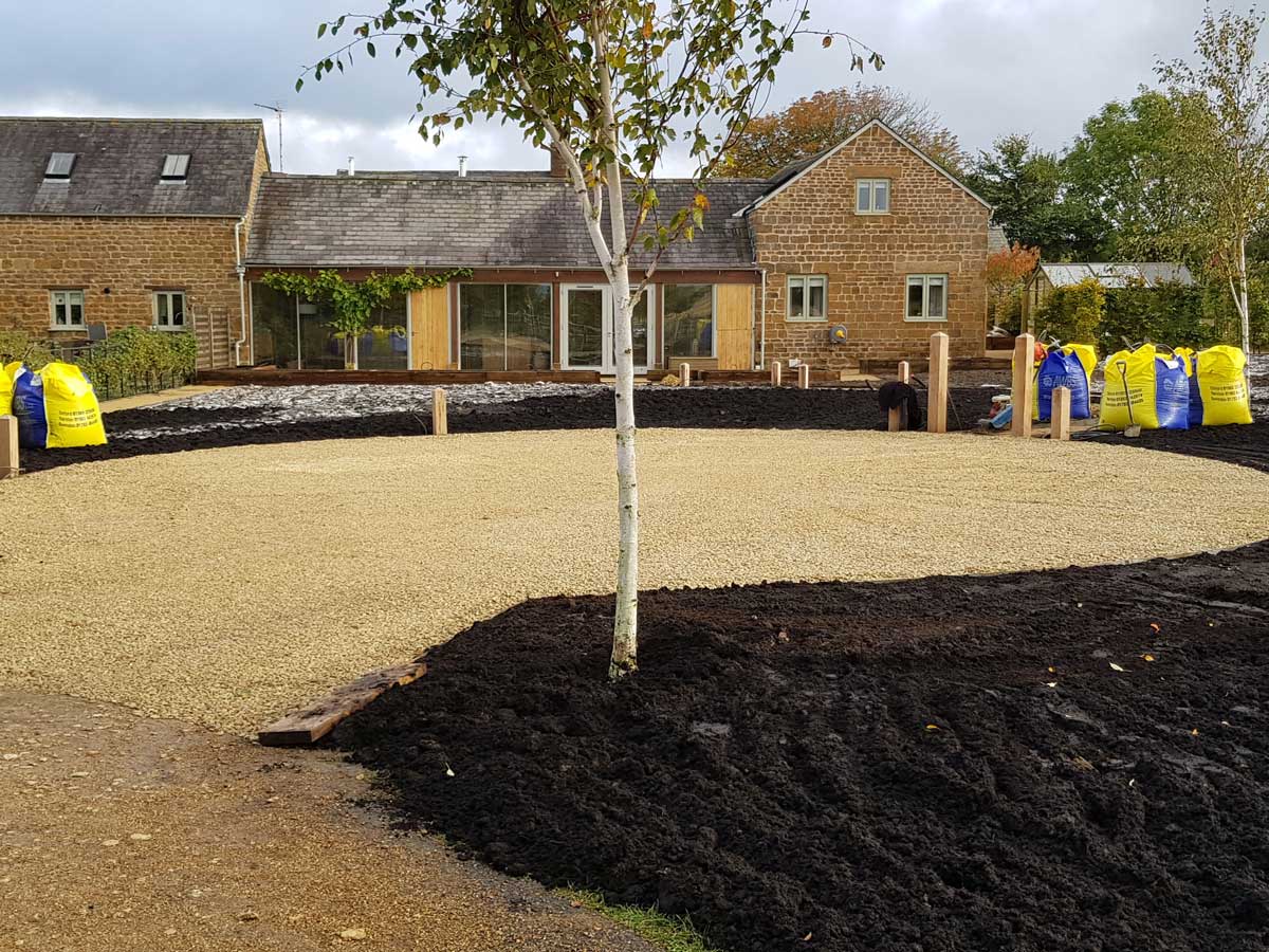 Front view of driveway